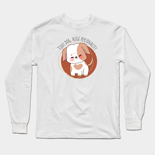 Tiny dog, huge personality Long Sleeve T-Shirt by AbstractWorld
